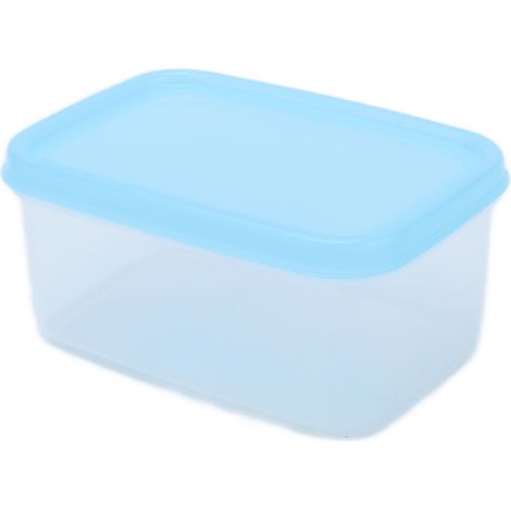 Set mit 5 kleinen blauen, luftdichten Kunststoff-Aufbewahrungsbehältern für Babynahrung, Speiseproben aus der Schulkantine und Mahlzeiten für Vorschulkinder. (1/5)