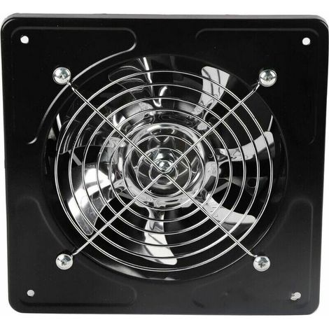 6-Zoll-Abluftventilator, 150 mm Lochdurchmesser, 40 W, Luftabsaugung, Wandmontage, Abluftventilator für Küche und Badezimmer (schwarz) (1/4)