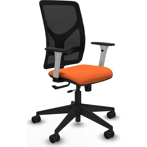 Chaise piqueras y crespo Motilla noir accoudoirs blanc (1/2)