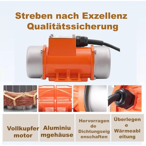 40W Vibrationsmotor mit Drehzahlregler 220V 50Hz, 9 Geschwindigkeiten 1P Rüttelmotor 10003000U/min Mehrzweckmotor für Bergbau Metallurgie Kohle Elektrizität Bauwesen (40, Watt) (1/5)