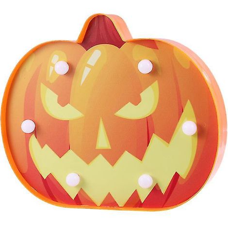1 décoration lumineuse citrouille pour Halloween