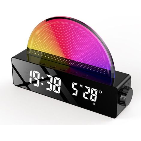 Réveil couleur, simulateur de lever de soleil, veilleuse de chambre, prend en charge 2 modes de réveil, multicolore/luminosité réglable (1/4)