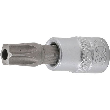 BGS Bit-Einsatz Antrieb Innenvierkant 6,3 mm (1/4") T-Profil (für Torx) mit Bohrung T45 - 2165-T45 (1/3)