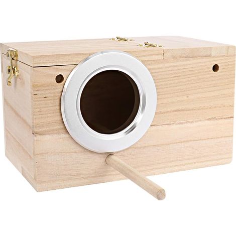 Nichoir en Bois pour Perruches Ondulées, Calopsittes et Inséparables – Nidification Naturelle (1/5)