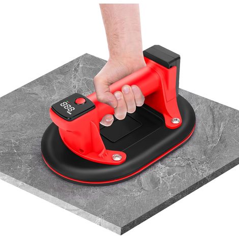 Electric suction cup window lifter with battery,  vacuum suction cup with digital display and automatic on/off function with 2 batteries,  glass window lifter for granite,  glass (1/5)