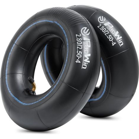 2pcs 2.80/2.50-4 Inner Tubes for Wheelbarrow Wheel 2.80 2.50-4 Heavy Duty Inner Tubes 2.80/2.50-4 Compatible with Wheelbarrow Tyres 2.80-4 2.50-4, Sack, Trailer, Mower -Valve TR87 (1/5)