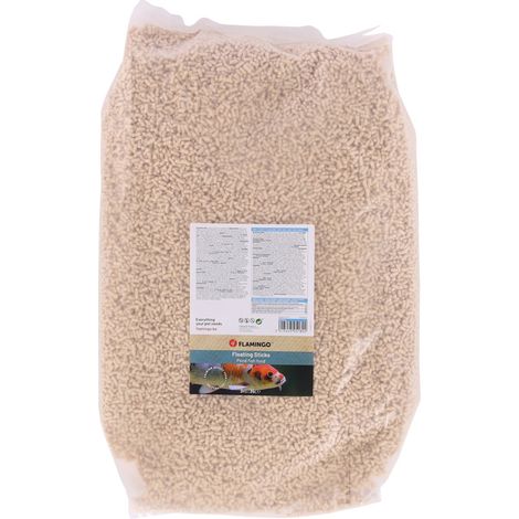 Nourriture pour poissons de bassin en sticks 35 litres – Aliment complet extrudé pour poissons d'étang – Nourrir au-dessus de 10°C – Flamingo