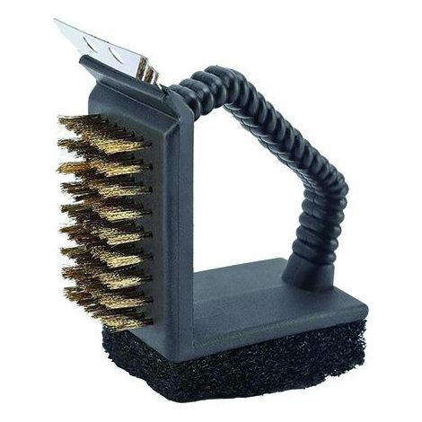 Spazzola per barbecue Sandri, mini combinata, 3 funzioni