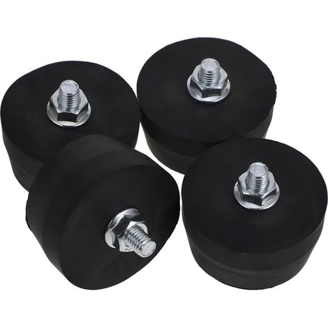 4pcs Tampons en Caoutchouc pour Compresseur D'air, Pieds Amortisseurs de Vibrations, Protection Anti-bruit, Accessoires Polyvalents pour Machines et Compresseurs
