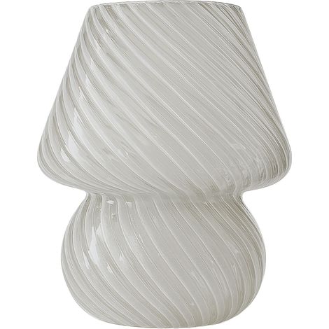 Lampada da tavolo a fungo 24 x 16 cm illuminazione soffusa atmosfera accogliente design moderno in vetro trasparente 130017984