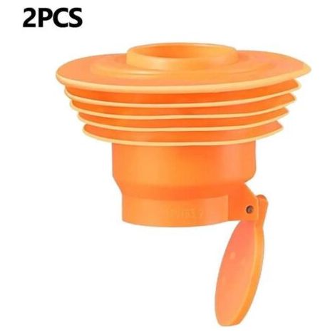 Lot de 2 joints d'étanchéité en silicone anti-refoulement pour canalisations d'égout et machines à laver domestiques. (1/5)