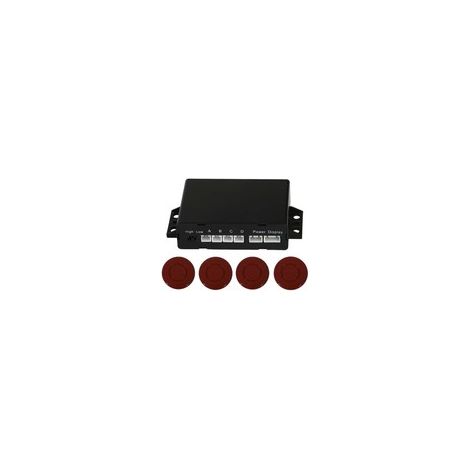 Système d'aide au stationnement capteur de recul - 4 capteurs rouge - buzzer sonore