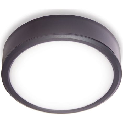 Downlight Rond - Spot LED extra plat encastrable/en saillie – cons. 12W/1650 lumens – CCT 3000K/4000K/6500K – IP65 – Noir (1/5)