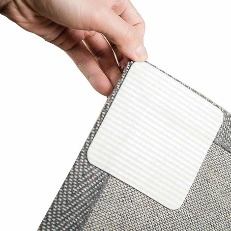 Juego de 4 almohadillas antideslizantes lavables, material antiarrugas, esquinas planas que se despegan fácilmente. (1/5)