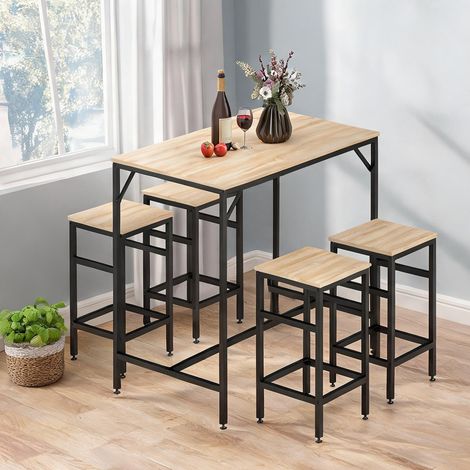 Ensemble table de bar et tabourets 100 x 60 x 88 cm (1/5)