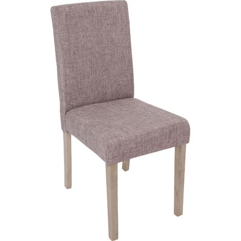 Lot de 4 chaises de salle à manger Littau, tissu, gris, pieds: structure chêne (1/5)