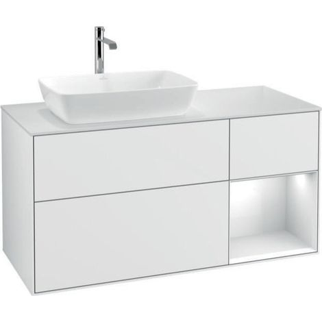 V&B Waschtischunterschrank FINION 1200x603x501mm Regal glos. wh glos. wh (1/4)