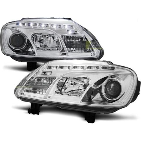 Paire de feux phares VW Touran 03-06 Daylight led chrome-27362092 (1/2)