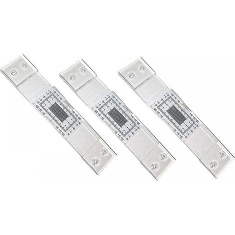 Moniteur de fissures 3 pièces – Jauge de largeur en acrylique transparent – Étrier de comparaison pour surveillance précise des fissures (1/5)