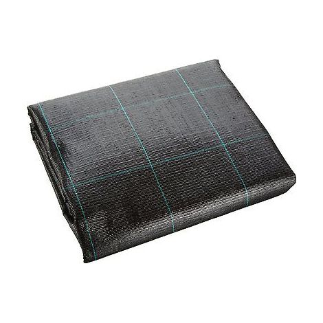 TELO PACCIAMATURA NERO QUADRETTATO VERDE POLIPROPILENE ANTISTRAP MT 25 X 1mt