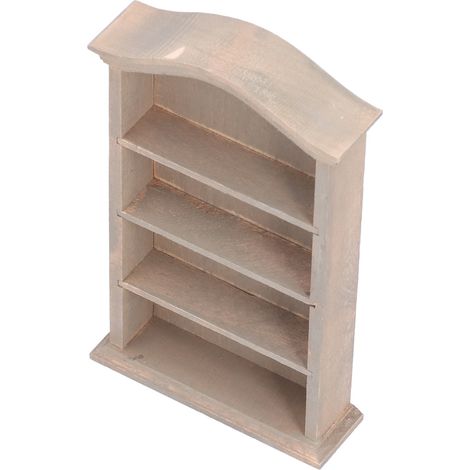 Bibliothèque miniature en bois pour maison de poupée DIY, meuble d'étagère à livres miniatures, décoration intérieure (1/5)