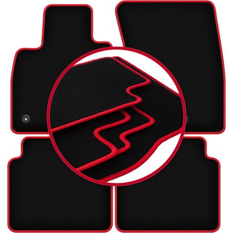 Alfombrillas de terciopelo con borde rojo para Ford Kuga MK3 SUV (2019-) (1/5)