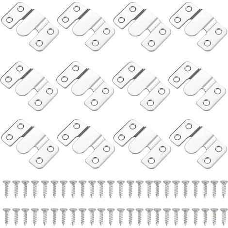12 Pièces Support Montage Encastré Dissimulé Supports Suspension Emboîtement Robuste Connecteur de Meubles Matériel Suspension Mural Acier Inox Suspendu pour Photos Miroirs Sffichage d'image