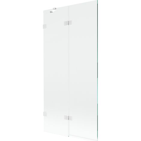 Mexen Lunar Duschabtrennung 2-flügelig links 90 x 150 cm, transparent, weiß - 897-090-100-20-00-L (1/5)