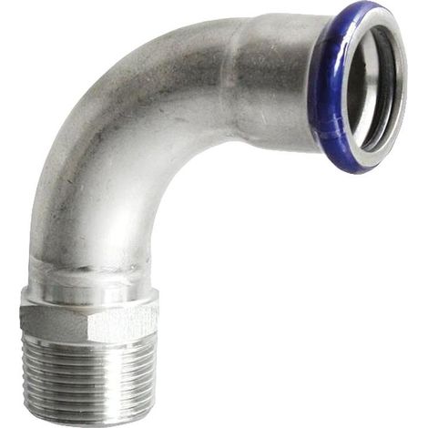 Raccord à sertir inox contour M coude male Ø 18x DN20 (3/4")