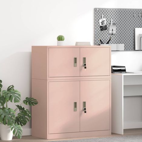 Armario de almacenamiento Rosa 90 x 40 x 40 cm Acero