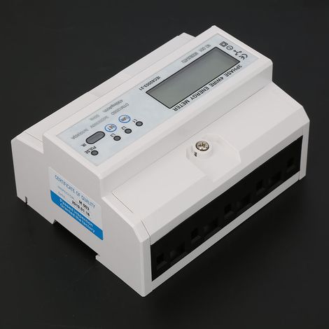 Digitaler Energieverbrauchszähler (220/380 V, 10–40 A), 3-phasig, kWh-Zähler mit LCD-Anzeige (1/5)