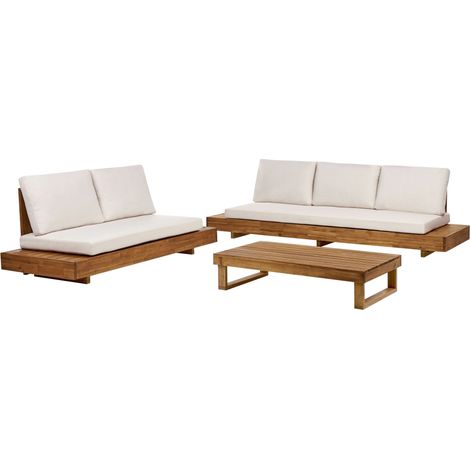 Lounge Set mit Tisch 5-Sitzer MARETTIMO zertifiziertes Akazienholz Braun