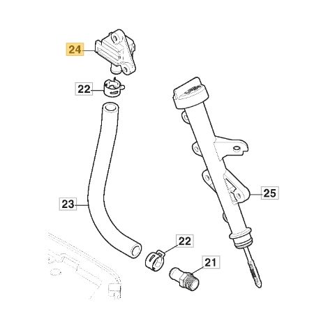 Tappo tubo scarico olio ORIGINALE STIGA motore TRE 635V trattorino 118551618/0