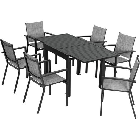 Avestar 7-teilige Aluminium-Terrassen-Essgruppe (1/5)