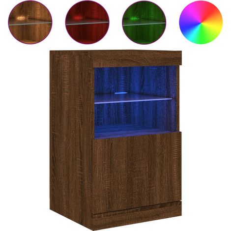Maison Exclusive - Credenza con Luci LED Rovere Marrone 41x37x67 cm