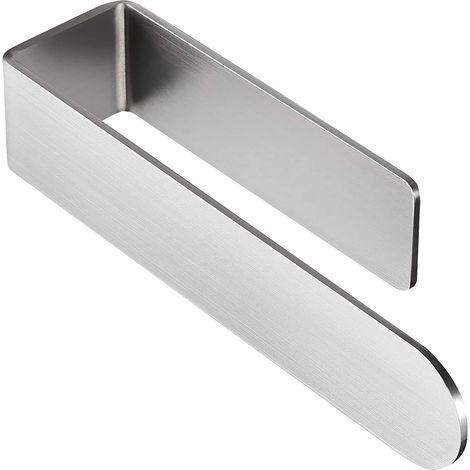 Porte-serviettes de salle de bain étanche et antirouille, en acier inoxydable, sans perforation, argent, 23 cm, facile à installer (1/5)