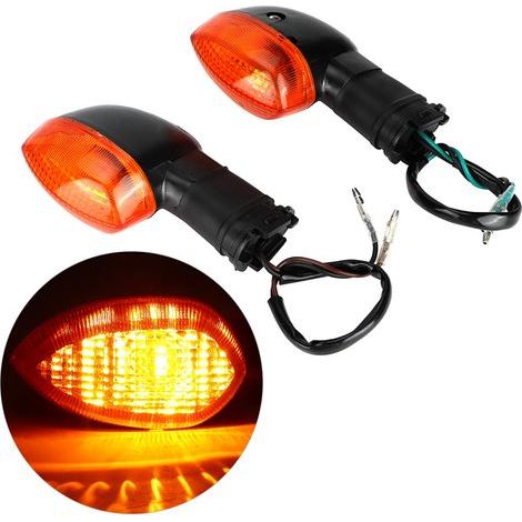 2pcs Clignotants Moto Modifiés Remplacement pour YAMAHA R1 Accessoires (Noir&Jaune) (1/5)