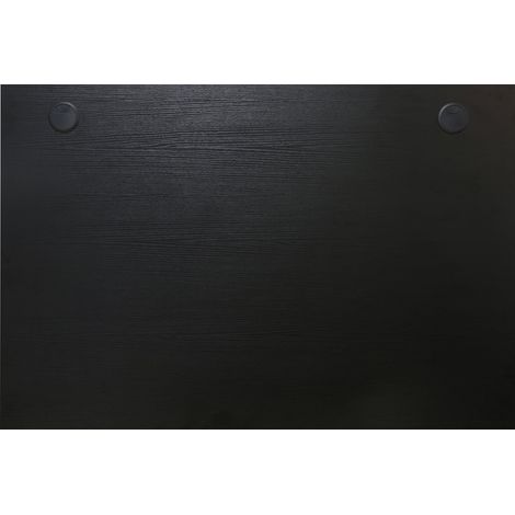 STIER Schreibtischplatte 120x80cm, schwarz, melaminbeschichtet, 25mm dick, mit Kabeldurchlässen, tabletop, modernes Design