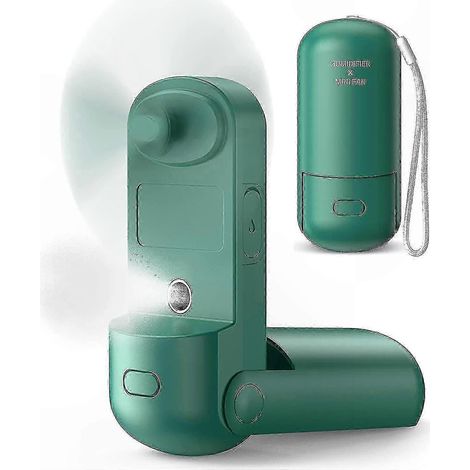 Ventilateur brumisateur portable 3 en 1 avec batterie rechargeable, 3 vitesses et conception pliable [6 à 20 heures d'autonomie] (1/2)