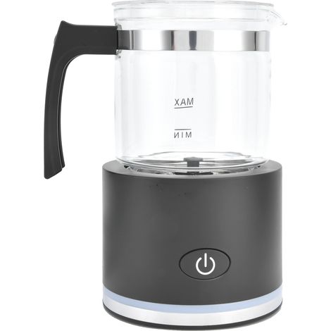 Machine à lait en verre chauffant, mousseur à lait automatique intelligent portable à lévitation magnétique pour lait chaud et froid, style italien, type divisé, noir, norme européenne, 220V. (1/5)