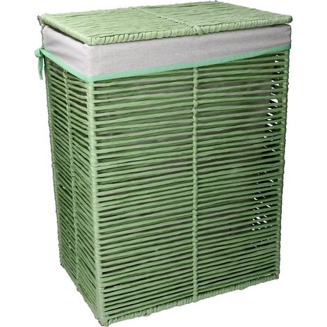 Hellgrüner rechteckiger faltbarer Papierkorb cm30x40h55