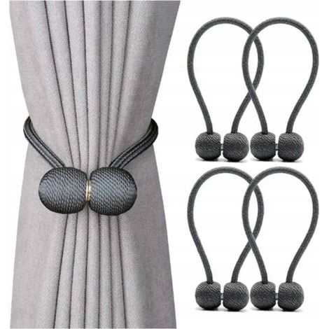 CLIP MAGNET CLAKE MORSETTO PER TENDE DECORATIVE CON CORDA GRIGIA