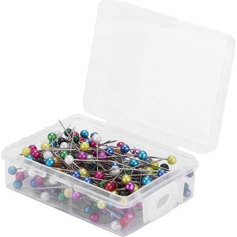 Aiguilles de positionnement multicolores avec boîte de rangement en plastique pour projets de couture et de décoration de bijoux (1/5)