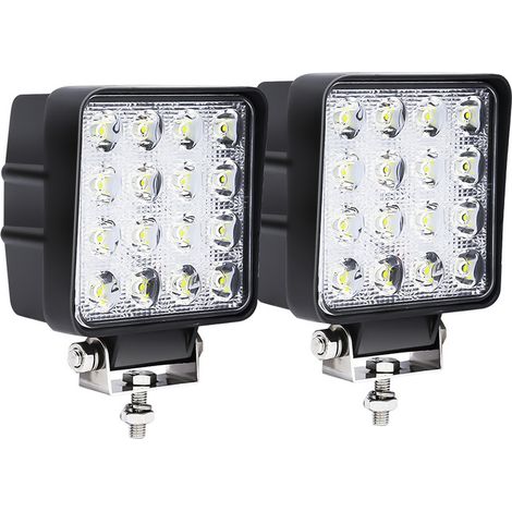EINFEBEN 2x Phare de Travail LED 48W LED Phare Travail Projecteur Feux Antibrouillard pour Voiture Camion UTV SUV Offroad Tracteur Bateau (1/4)