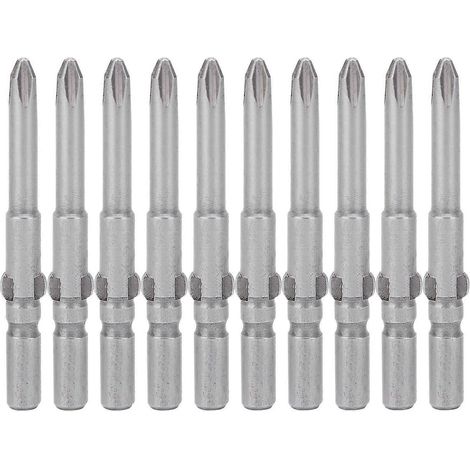 10 Stück 4 mm Kreuzschlitzschraubendreher-Bits aus S2-Legierungsstahl, magnetische elektrische Schraubendreherköpfe, Handwerkzeuge