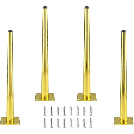 Verstellbare Schrankbeine, 30 cm (12 Zoll), schräge Möbelbeine, Gold, 4er-Set Couchbeine im Mid-Century-Stil robuste Couchtischbeine konische Stuhlfüße, Metall, 15 cm (6 Zoll), schwarz, gerade Ausführ