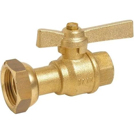 Ventil sfera ball valve Messing 1 Zoll roter Schmetterling