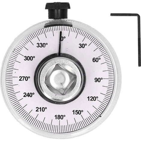 360 ° Gauge d'angle de couple 1/2 pouce Rotation de rotation Testeur de mesure outil universel pour la voiture (1/4)