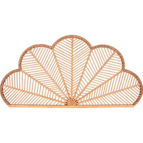 Tête de lit style cosy en rotin naturel épuré - Beige boisé naturel (1/3)