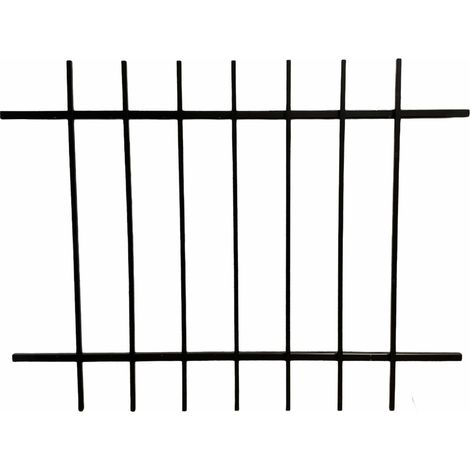 DMS – Grille de défense en acier prépeinte pour fenêtre H= 95 cm x L= 100 cm – 7 barreaux 12x12 mm – Espacement 11,5 cm – Pose facile par scellement